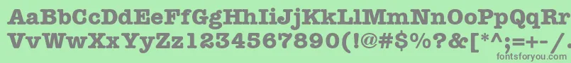 ItcAmericanTypewriterLtBold Font – Gray Fonts on Green Background