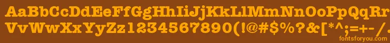 ItcAmericanTypewriterLtBold Font – Orange Fonts on Brown Background