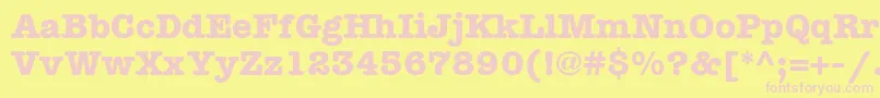 ItcAmericanTypewriterLtBold Font – Pink Fonts on Yellow Background