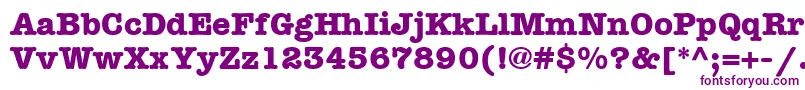 ItcAmericanTypewriterLtBold Font – Purple Fonts on White Background