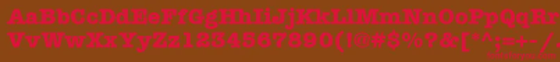 ItcAmericanTypewriterLtBold Font – Red Fonts on Brown Background