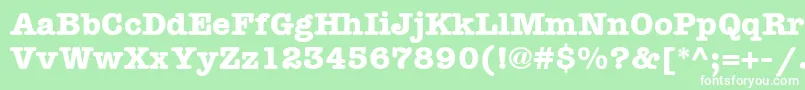 ItcAmericanTypewriterLtBold Font – White Fonts on Green Background