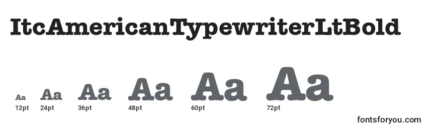 ItcAmericanTypewriterLtBold Font Sizes