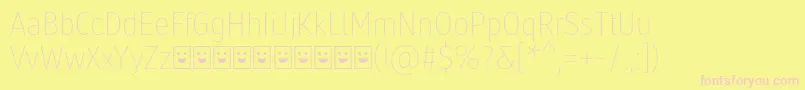 Molecula Demo Thin Font – Pink Fonts on Yellow Background