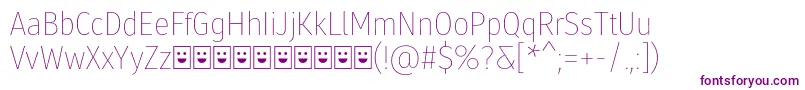 Molecula Demo Thin Font – Purple Fonts on White Background