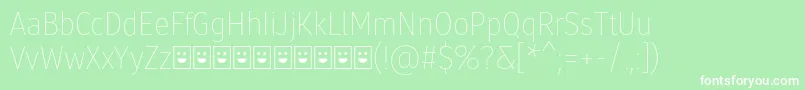 Molecula Demo Thin Font – White Fonts on Green Background