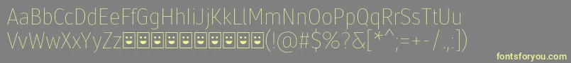 Шрифт Molecula Demo Thin – жёлтые шрифты на сером фоне