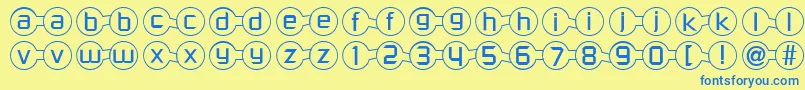 Molecular-fontti – siniset fontit keltaisella taustalla