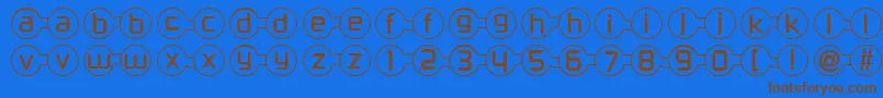 Molecular Font – Brown Fonts on Blue Background