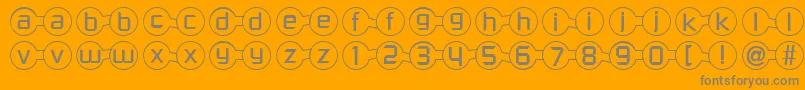 Molecular Font – Gray Fonts on Orange Background