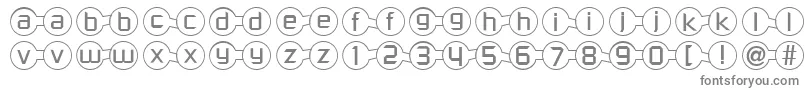 フォントMolecular – 白い背景に灰色の文字