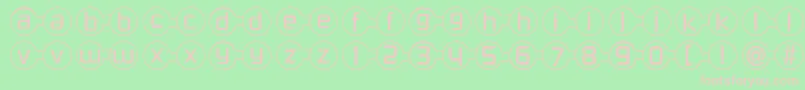 Molecular Font – Pink Fonts on Green Background