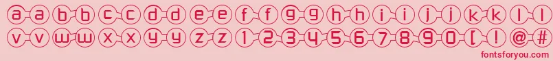 Molecular Font – Red Fonts on Pink Background