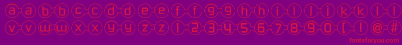 Molecular Font – Red Fonts on Purple Background