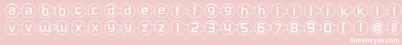 Molecular Font – White Fonts on Pink Background