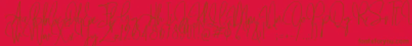 Mollaroid   Font – Brown Fonts on Red Background
