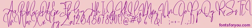 Mollaroid   Font – Purple Fonts on Pink Background