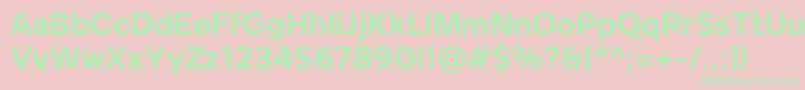 Mollen Personal Use Bold Font – Green Fonts on Pink Background