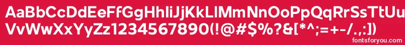 Czcionka Mollen Personal Use Bold – białe czcionki na czerwonym tle