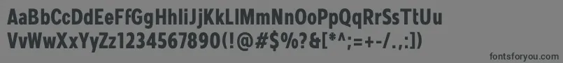 Fonte Mollen Personal Use BoldCondensed – fontes pretas em um fundo cinza