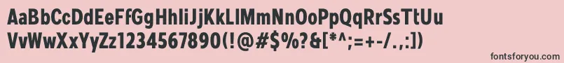 Mollen Personal Use BoldCondensed-fontti – mustat fontit vaaleanpunaisella taustalla
