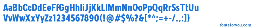 Шрифт Mollen Personal Use BoldCondensed – синие шрифты