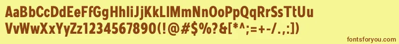 fuente Mollen Personal Use BoldCondensed – Fuentes Marrones Sobre Fondo Amarillo