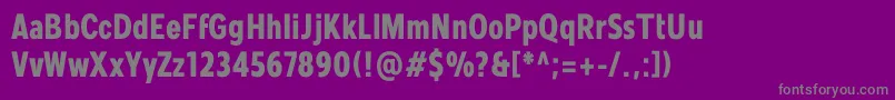 Шрифт Mollen Personal Use BoldCondensed – серые шрифты на фиолетовом фоне