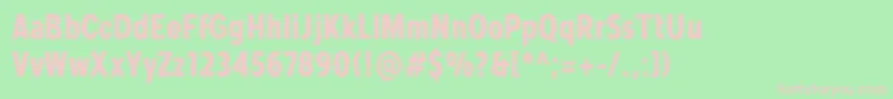 fuente Mollen Personal Use BoldCondensed – Fuentes Rosadas Sobre Fondo Verde