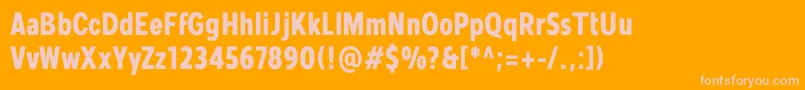 fuente Mollen Personal Use BoldCondensed – Fuentes Rosadas Sobre Fondo Naranja