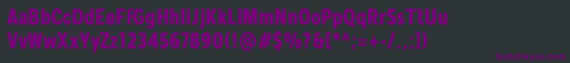 Mollen Personal Use BoldCondensed Font – Purple Fonts on Black Background