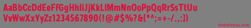 Mollen Personal Use BoldCondensed Font – Red Fonts on Gray Background