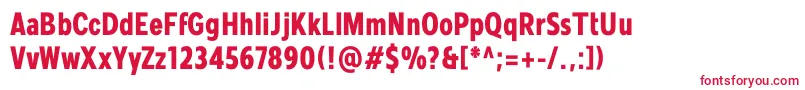 Mollen Personal Use BoldCondensed Font – Red Fonts on White Background