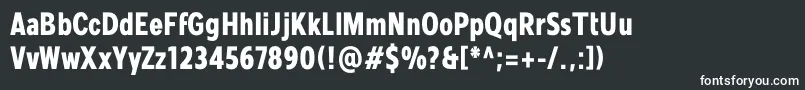 Czcionka Mollen Personal Use BoldCondensed – białe czcionki