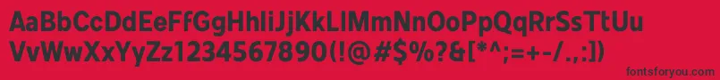 Mollen Personal Use BoldNarrow Font – Black Fonts on Red Background