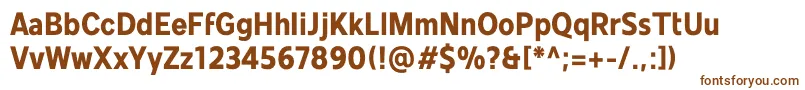 Шрифт Mollen Personal Use BoldNarrow – коричневые шрифты на белом фоне