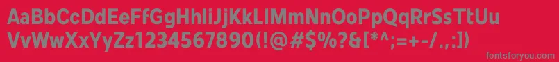 Mollen Personal Use BoldNarrow-Schriftart – Graue Schriften auf rotem Hintergrund