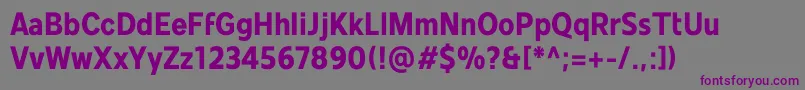 Шрифт Mollen Personal Use BoldNarrow – фиолетовые шрифты на сером фоне
