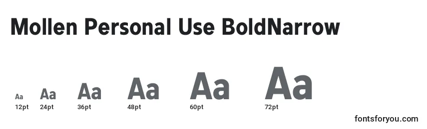 Mollen Personal Use BoldNarrow-fontin koot