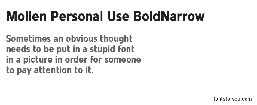Mollen Personal Use BoldNarrow Font