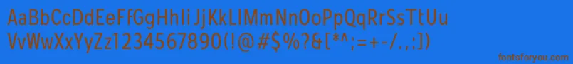 Шрифт Mollen Personal Use Condensed – коричневые шрифты на синем фоне