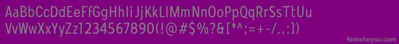 Шрифт Mollen Personal Use Condensed – серые шрифты на фиолетовом фоне