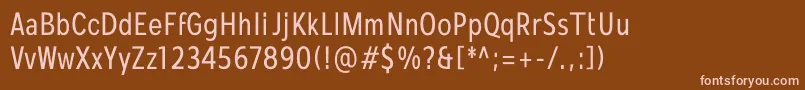 Fonte Mollen Personal Use Condensed – fontes rosa em um fundo marrom