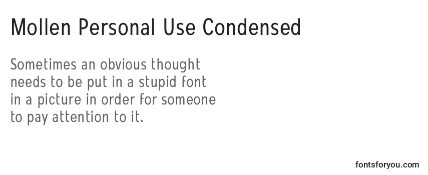 Mollen Personal Use Condensed Font