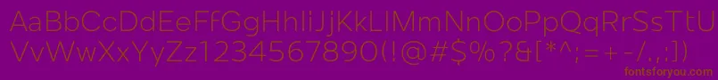 Mollen Personal Use Light Font – Brown Fonts on Purple Background