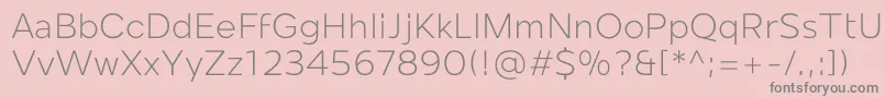 Mollen Personal Use Light Font – Gray Fonts on Pink Background