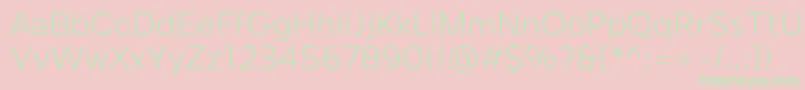 Mollen Personal Use Light Font – Green Fonts on Pink Background