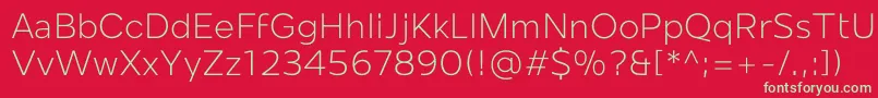 Mollen Personal Use Light Font – Green Fonts on Red Background