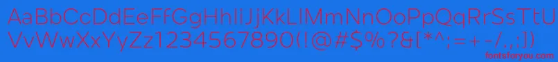 Mollen Personal Use Light Font – Red Fonts on Blue Background