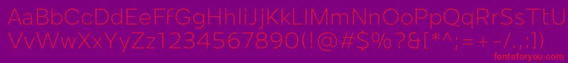 Mollen Personal Use Light Font – Red Fonts on Purple Background